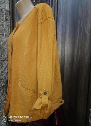 Вінтажний піджак, блейзер, кардиган льон у стилі бохо2 фото