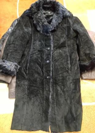 Стильна замшева дубденка, пальто на хутрі від h&m6 фото