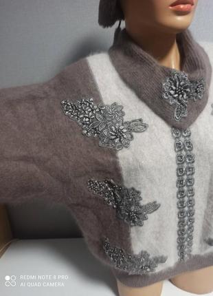 Розкішний пухнастий теплий ангоровий светр, пуловер sunil7 фото