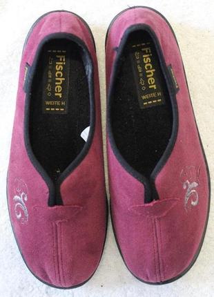 Затишні домашні тапочки, туфлі на липучці fischer 39-40 розмір4 фото