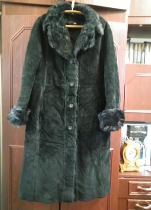 Стильная замшевая дубденка, пальто на меху от h&m2 фото