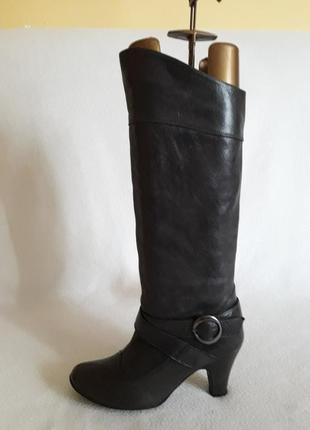 Високі шкіряні чоботи фірми smh shoes (німеччина) р. 38 устілка 24,5 см