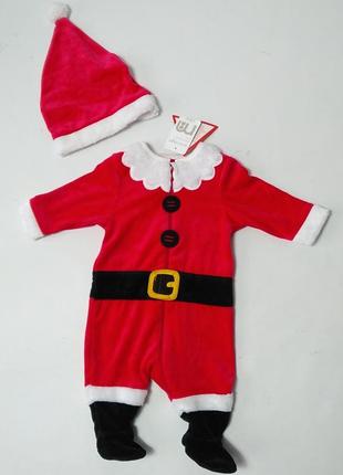Новорічний костюмчик санта клаус для малюка mothercare