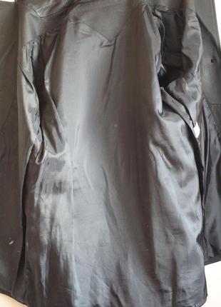 Удлиненный кожаный пиджак 48-503 фото