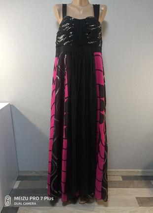 Чорне, рожеве, срібне, шифонова вечірнє плаття, сарафан m.i.m ...3 фото