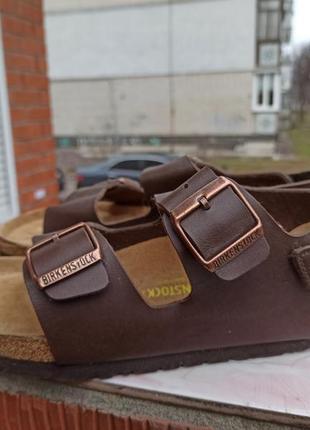 Сланці босоніжки birkenstock milano. natural leather 44 разм