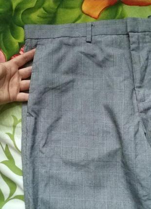 Стильные серые котоновые  брюки в клетку 44-46р -h&m4 фото