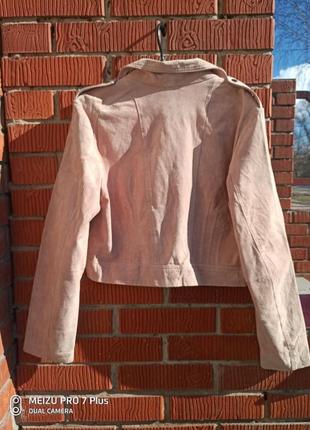 Бомбезний куртка-косуха нюдового кольору vero moda xl6 фото