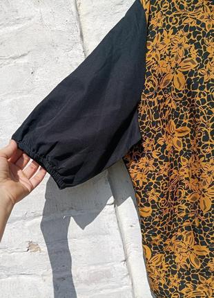 Стильна блуза квітковий принт великий розмір6 фото