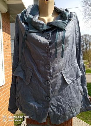 Легкий піджак, жакет, куртка в стилі бохо quxi з капюшоном2 фото
