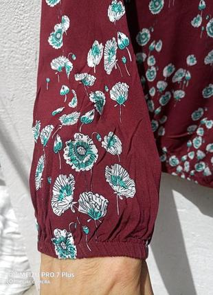 Нова, легка, повітряна туніка блуза в квітковий принт, великий...3 фото