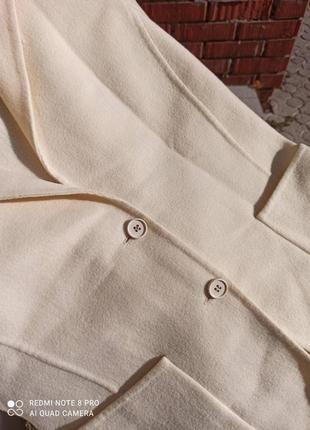 Розкішний вовняний піджак, жакет , блейзер молочного кольору m...6 фото