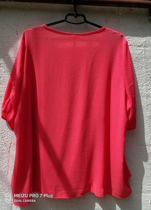 Легка, повітряна блуза коралового кольору canda. розм. 50 євро4 фото