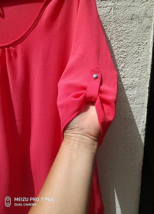 Легка, повітряна блуза коралового кольору canda. розм. 50 євро6 фото