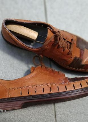 Легкі, комфортні шкіряні літні туфлі rieker з натуральної шкіри6 фото
