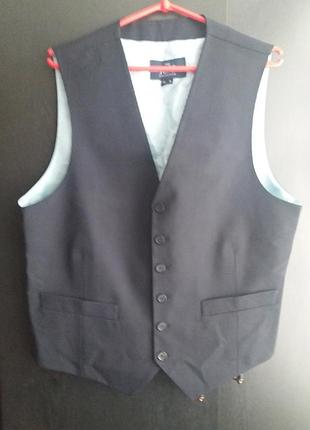 Жилет костюмный новый из шерсти р.40
