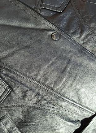 Стильна, утеплена шкіряна куртка, косуха 46-488 фото