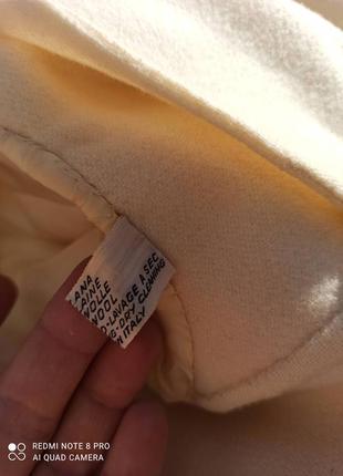 Вовняний піджак, жакет, блейзер молочного кольору made in italy4 фото