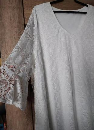 Кружевна  подовжена блуза-туніка mia moda2 фото