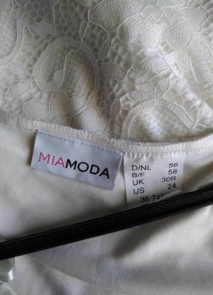 Кружевна  подовжена блуза-туніка mia moda5 фото