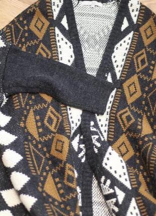 Кардиган,кофта длинная,вязанное пальто без застежки,этно(бохо)..2 фото