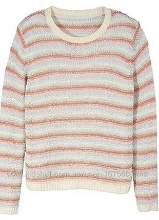 В'язаний ніжний светр, пуловер з стрічкової пряжі esmara2 фото