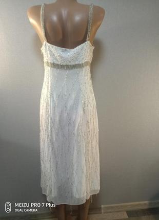 Розкішне ніжне плаття з бісером heine випускного, весілля2 фото