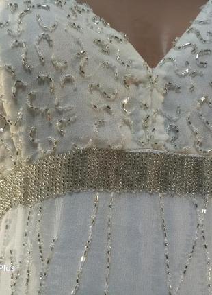 Розкішне ніжне плаття з бісером heine випускного, весілля6 фото