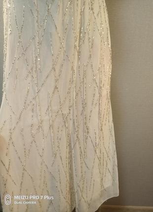Розкішне ніжне плаття з бісером heine випускного, весілля9 фото