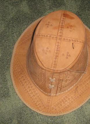 Шкіряний ковбойський капелюх4 фото