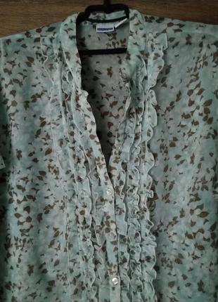 Легенька шифонова блуза з рюшами maine grabe2 фото