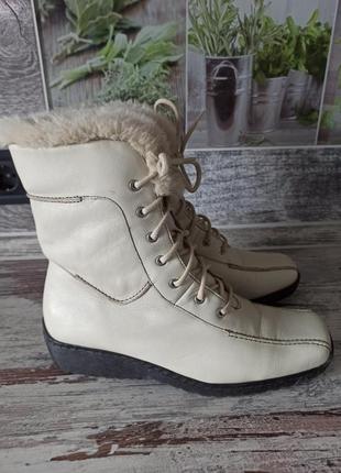 Теплі зимові чоботи, черевики натуральна шкіра jana2 фото