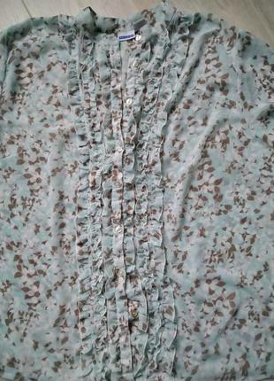 Легенька шифонова блуза з рюшами maine grabe6 фото