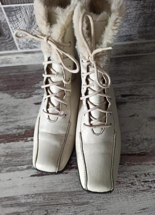 Теплі зимові чоботи, черевики натуральна шкіра jana6 фото