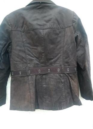 Кожаная куртка под пояс tcm tchibo на утеплителе2 фото