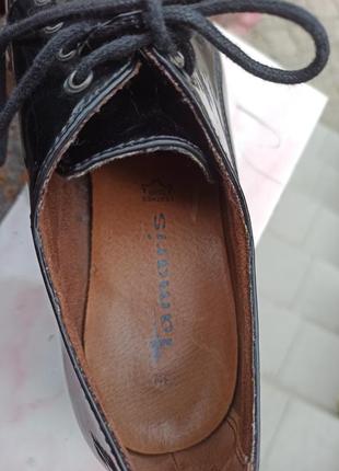 Комфортні лакові туфлі, лофери  tamaris9 фото