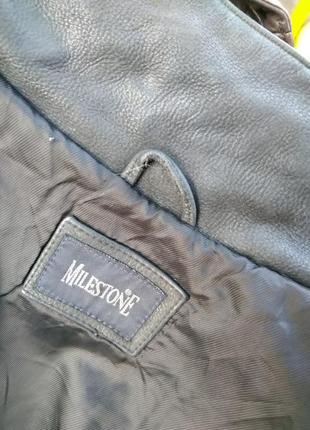 Брендова шкіряна куртка milestone8 фото