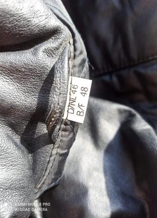Шикарна утеплена куртка з натуральної шкіри 56-588 фото