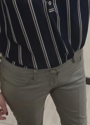 Кожаные брюки naf naf