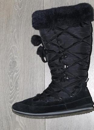 Теплющие високі зимові чоботи esprit 40-415 фото