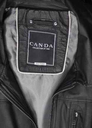 Добротна шкіряна куртка canda 58-603 фото