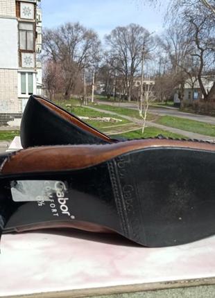 Розкішні шкіряні туфлі gabor comfort 39-405 фото