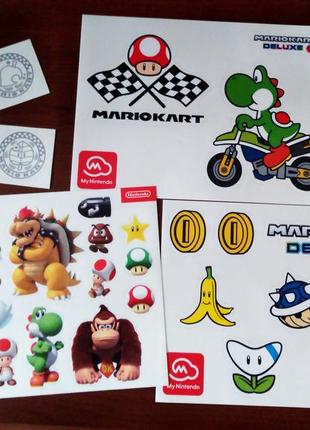 Super mario bros. / mario kart 8 nintendo вінілові стікери наліпки