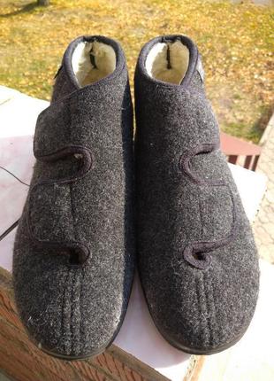 Теплі, комфортні домашні капці, черевики на липучці fly flot н...3 фото
