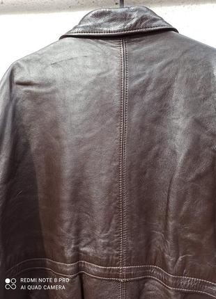 Шикарна шкіряна куртка шкіра наппа 58-60 великий розмір4 фото