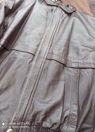 Шикарна шкіряна куртка шкіра наппа 58-60 великий розмір5 фото