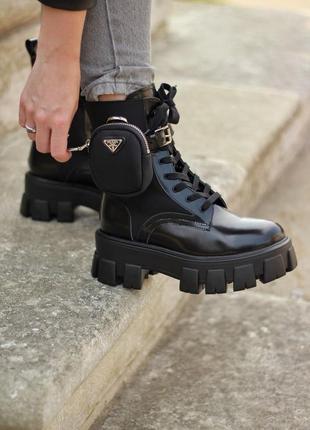 Ботинки  boot poked black черевики4 фото