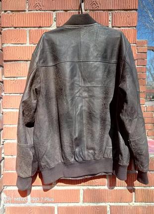 Розкішна шкіряна куртка 50-528 фото