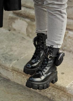 Ботинки  boot poked black черевики9 фото
