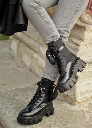 Ботинки  boot poked black черевики10 фото
